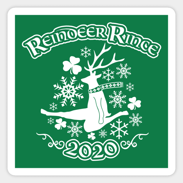 Reindeer Rince Holiday Feis Magnet by roseandshamrock